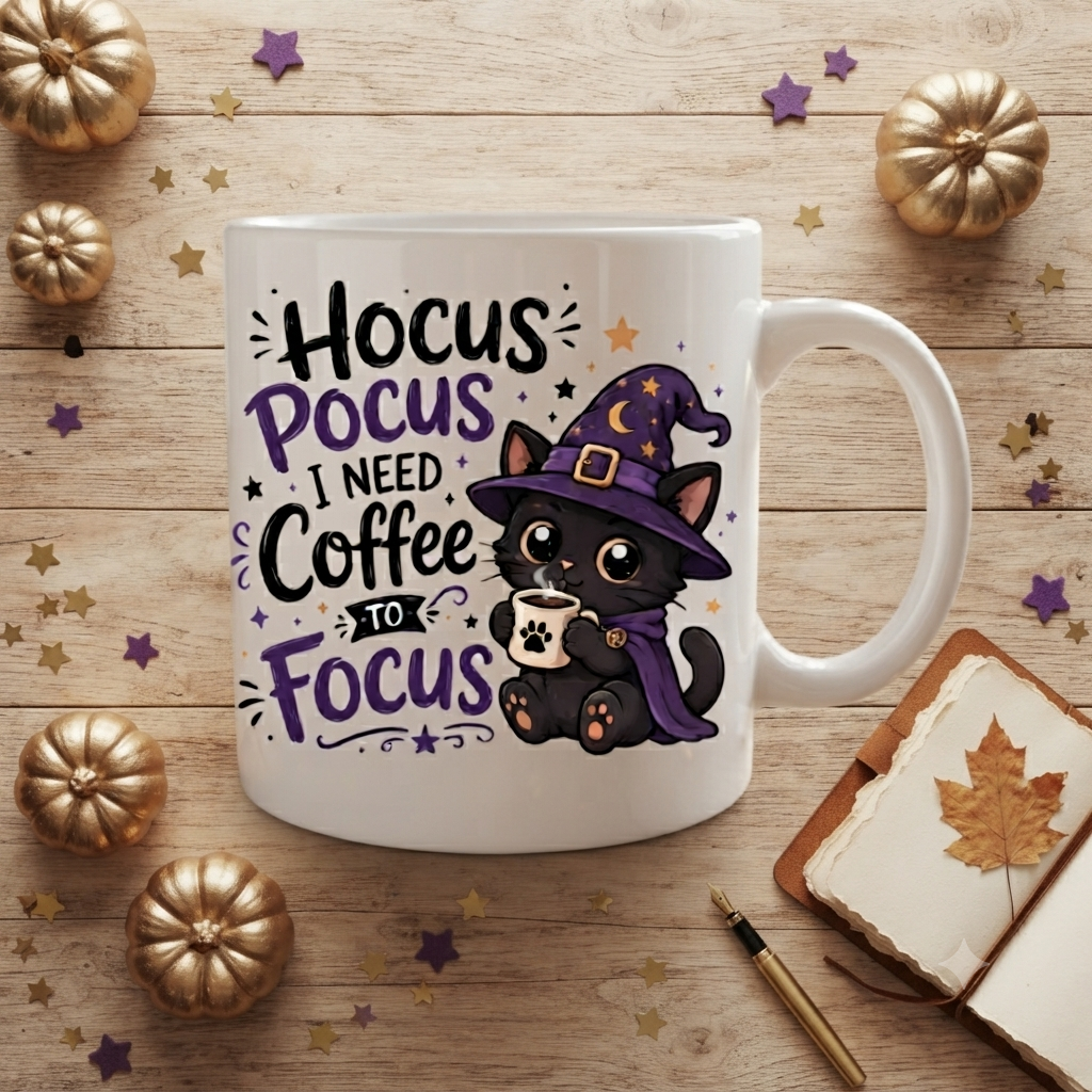 Tasse personnalisée I Need Coffee to Focus - Version 1