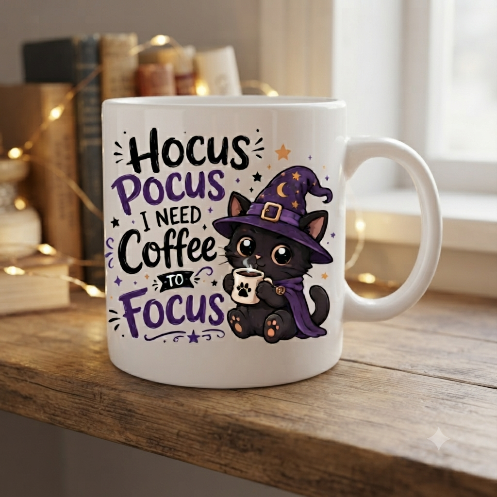 Tasse personnalisée I Need Coffee to Focus - Version 1