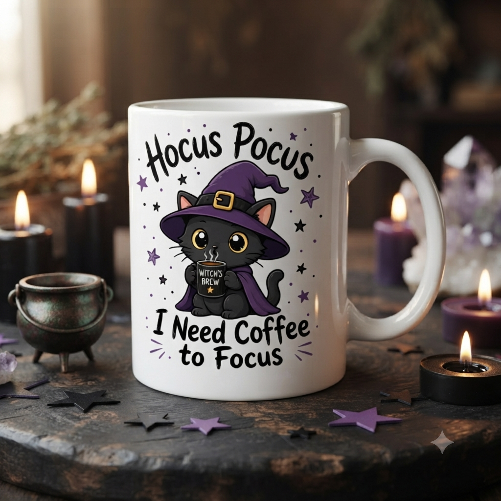 Tasse personnalisée I Need Coffee to Focus - Version 2
