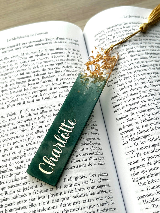 Marque-page personnalisé en résine époxy Vert