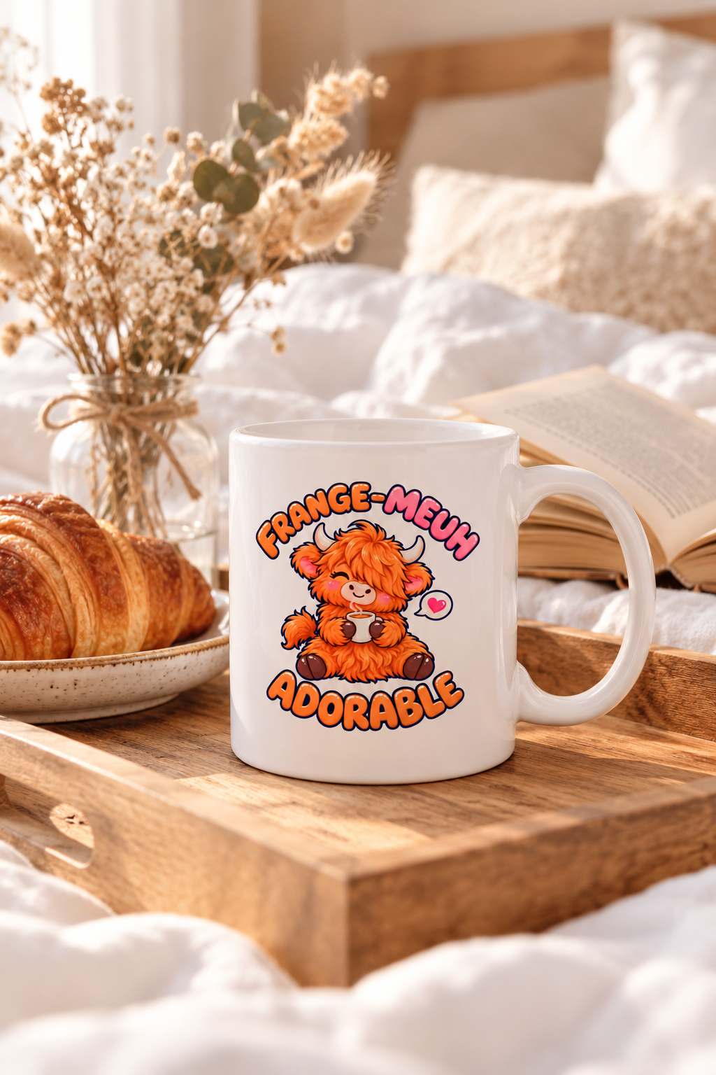 Tasse personnalisée Frange-Meuh Adorable – Vache Highland