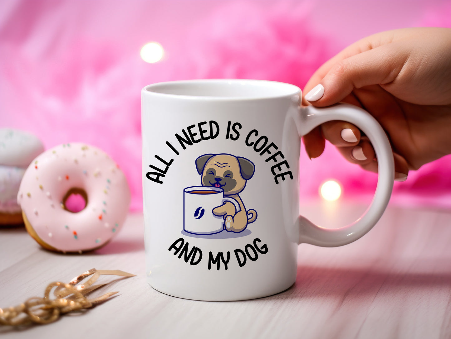 Tasse personnalisée All I need is Coffee and My Dog
