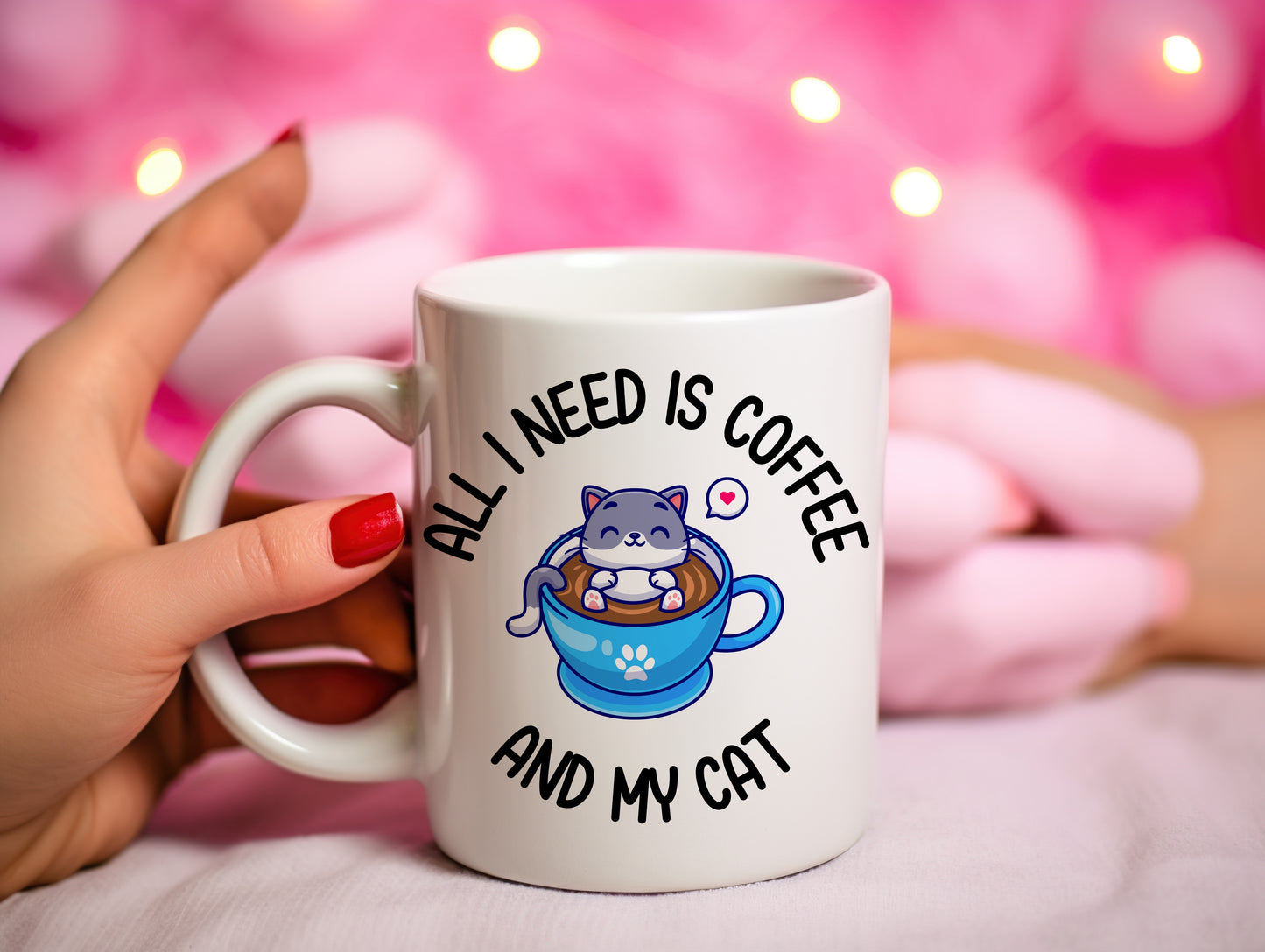 Tasse personnalisée All I need is Coffee and My Cat