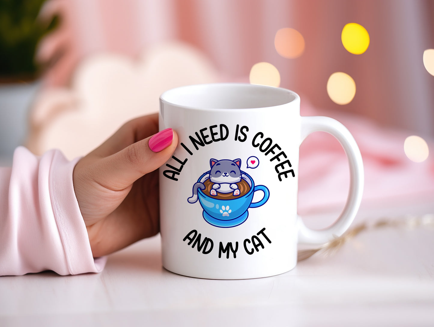 Tasse personnalisée All I need is Coffee and My Cat