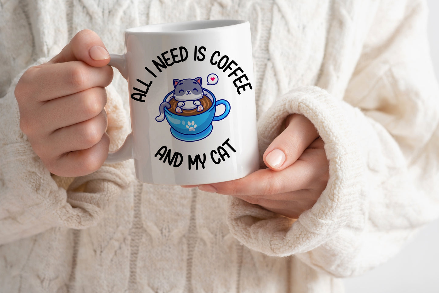 Tasse personnalisée All I need is Coffee and My Cat