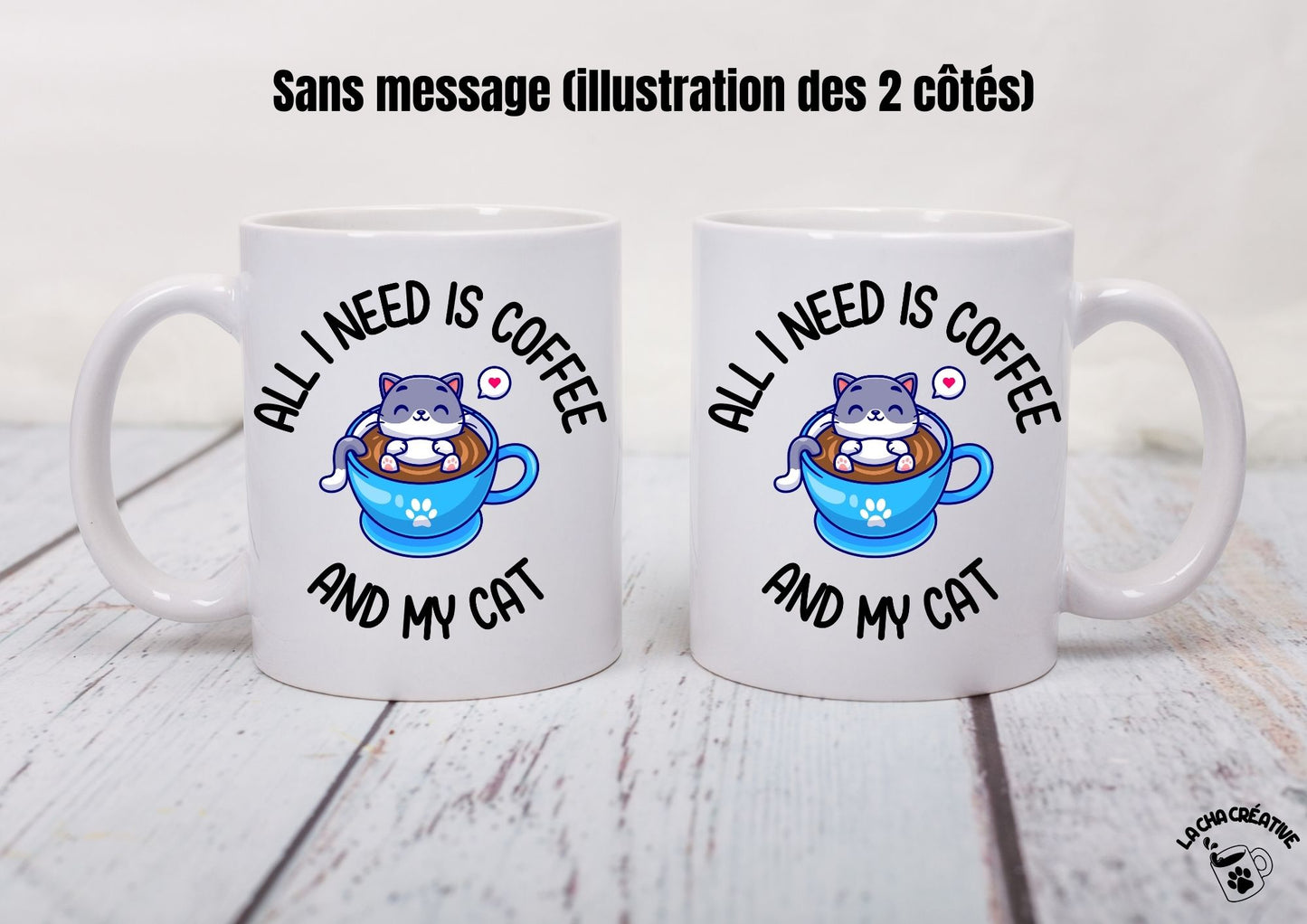 Tasse personnalisée All I need is Coffee and My Cat