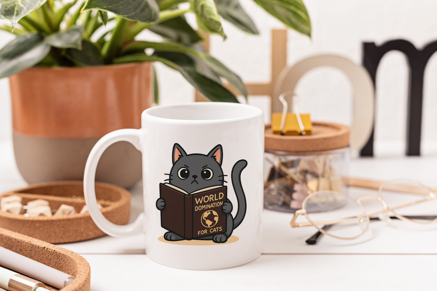 Tasse personnalisée World Domination for Cats