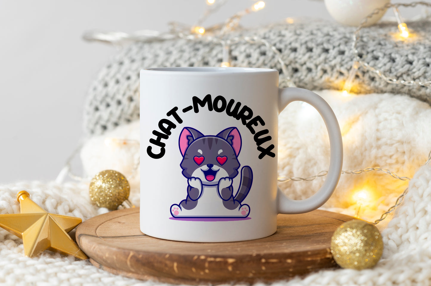 Tasse personnalisée Chat-moureux
