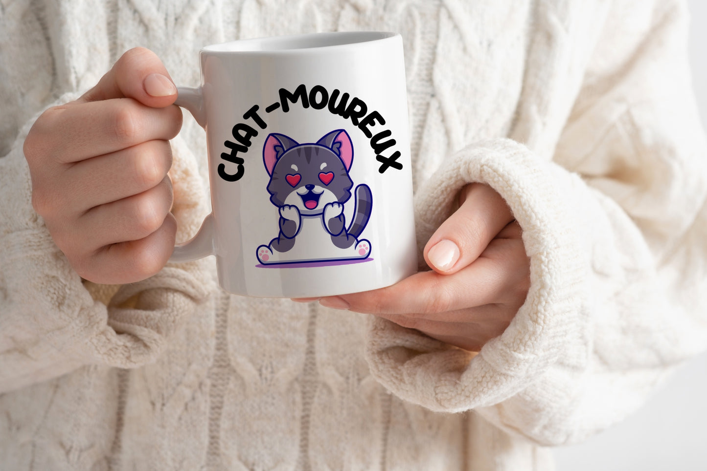 Tasse personnalisée Chat-moureux