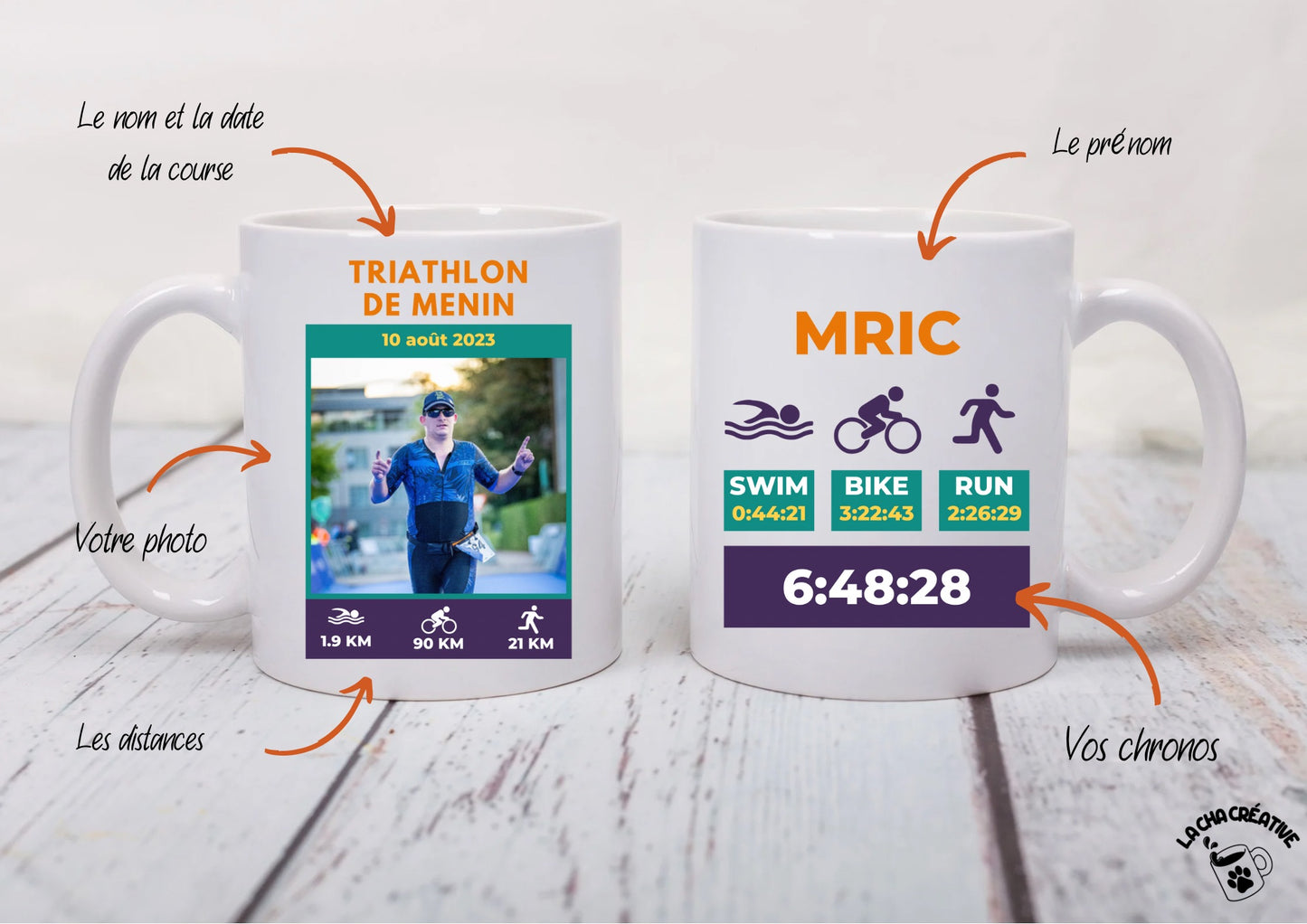 Tasse personnalisée Course Triathlon