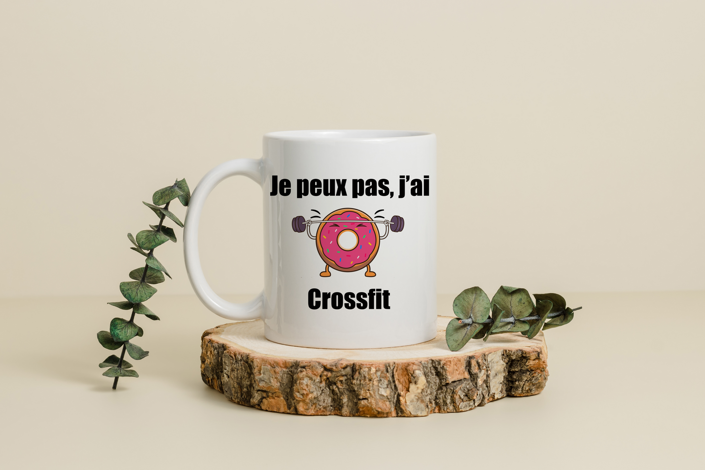 Tasse personnalisée Je peux pas, j'ai Crossfit