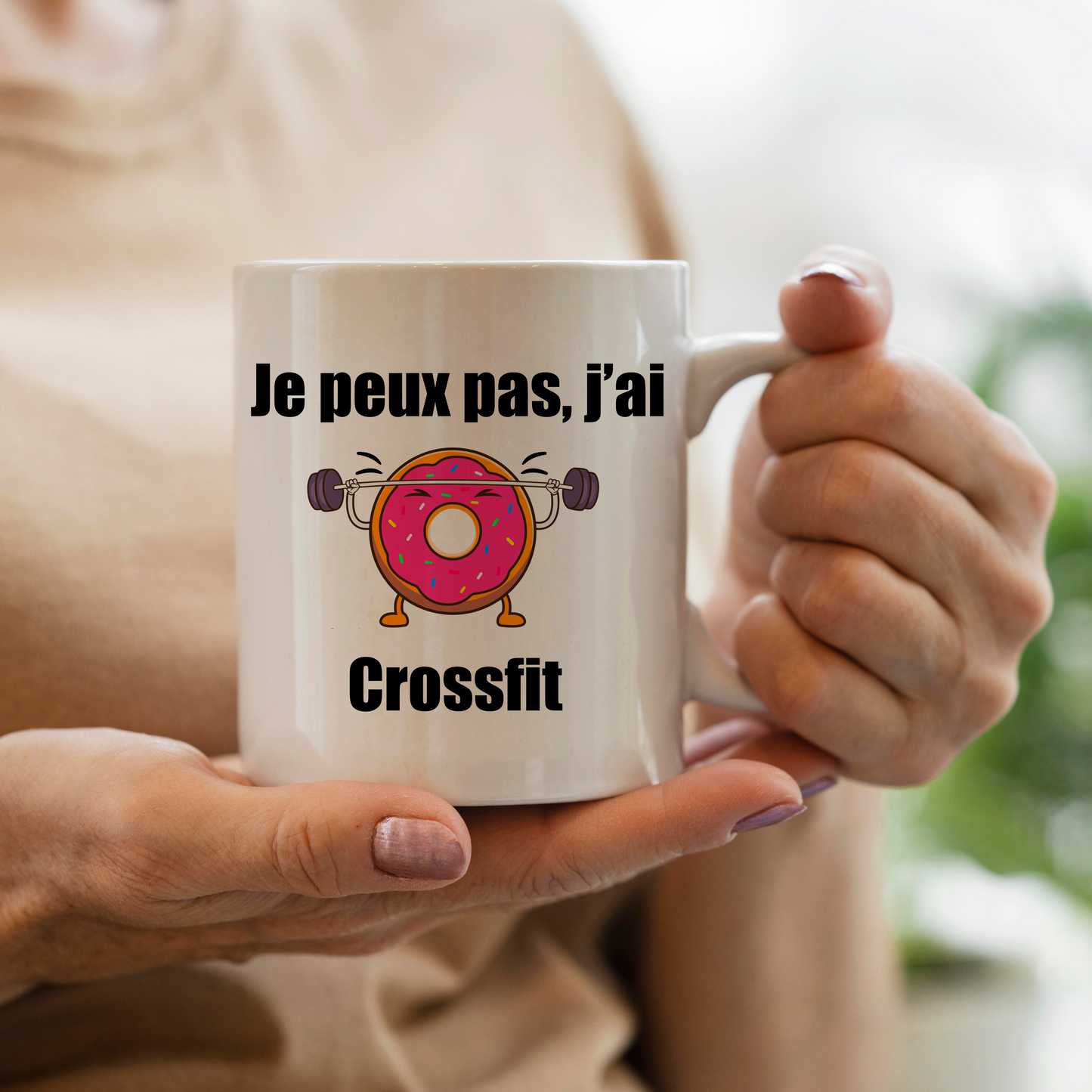Tasse personnalisée Je peux pas, j'ai Crossfit