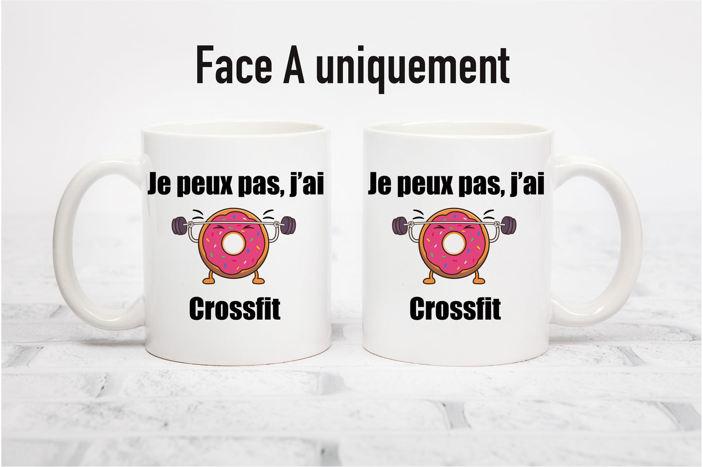 Tasse personnalisée Je peux pas, j'ai Crossfit