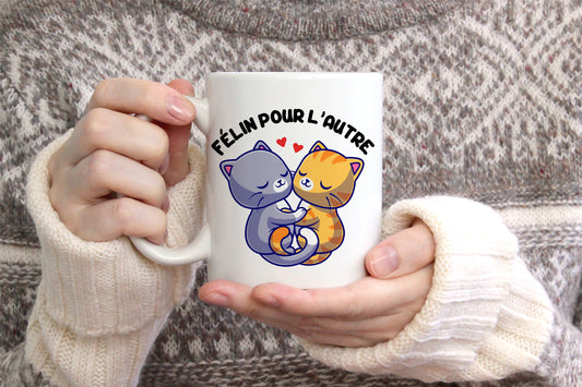 Tasse personnalisée Félin pour l'autre