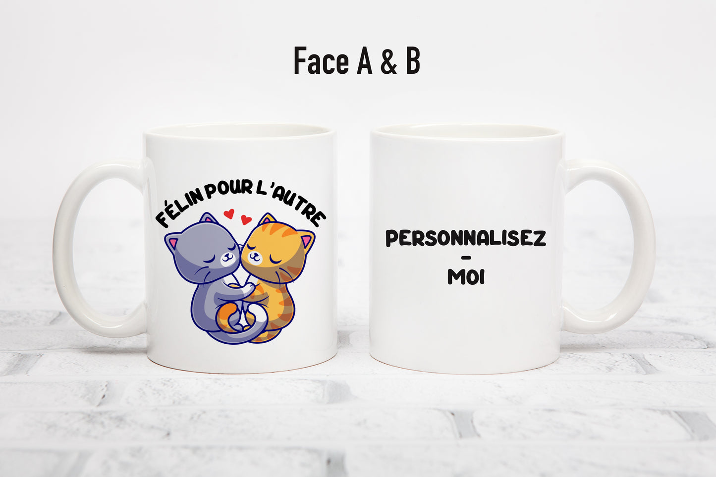 Tasse personnalisée Félin pour l'autre