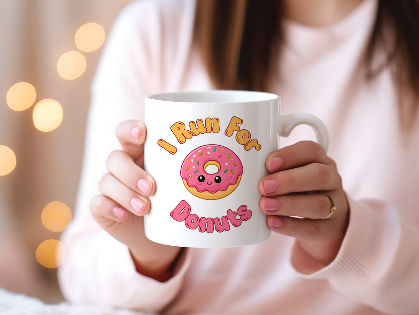 Tasse personnalisée I Run for Donuts