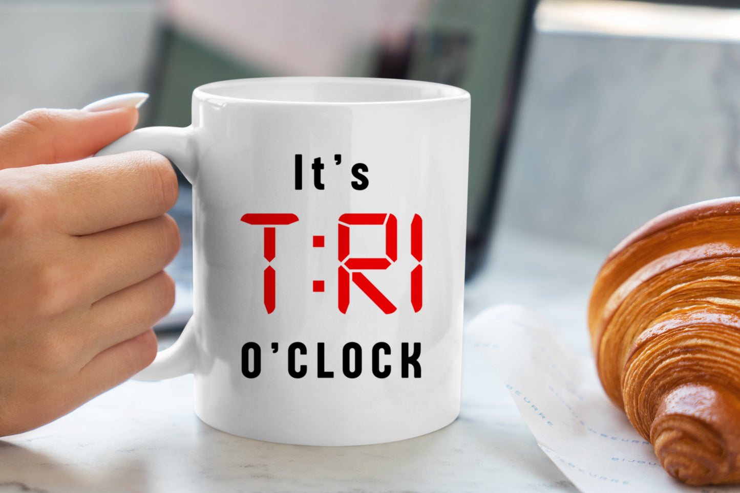 Tasse personnalisée It's Tri O'Clock