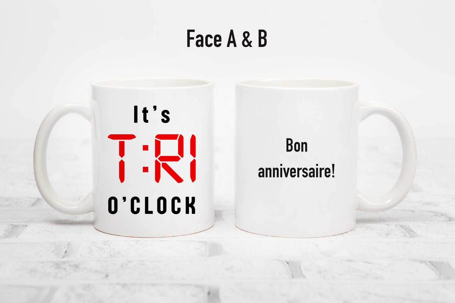 Tasse personnalisée It's Tri O'Clock