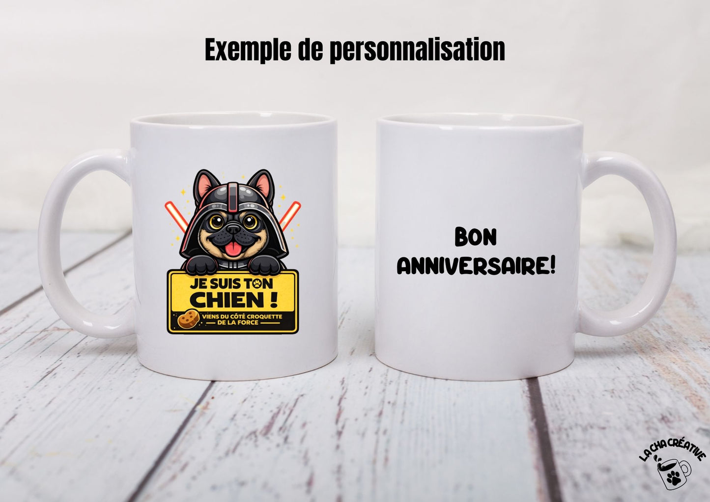 Tasse personnalisée Je suis ton chien