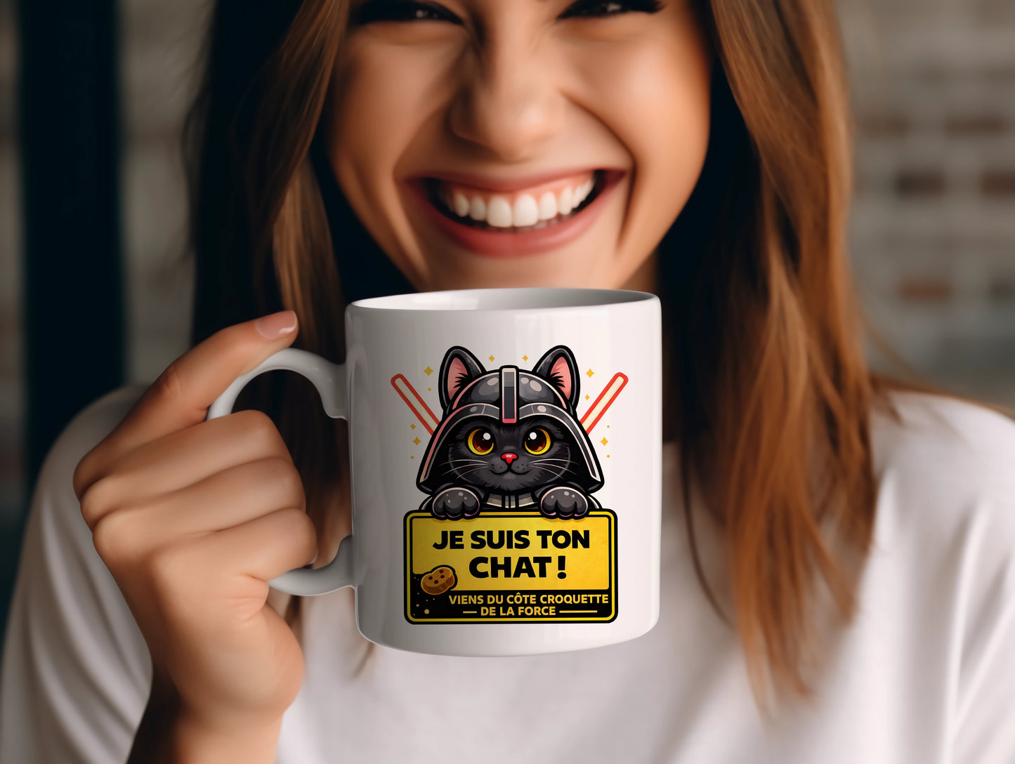 Tasse personnalisée Je suis ton chat