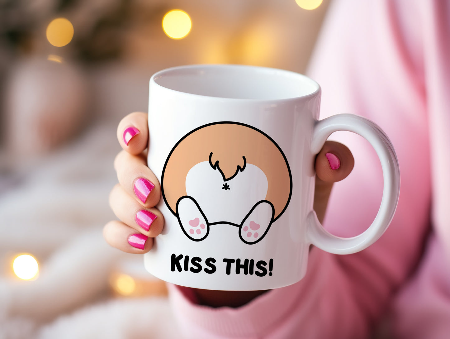 Tasse personnalisée Kiss This Corgi