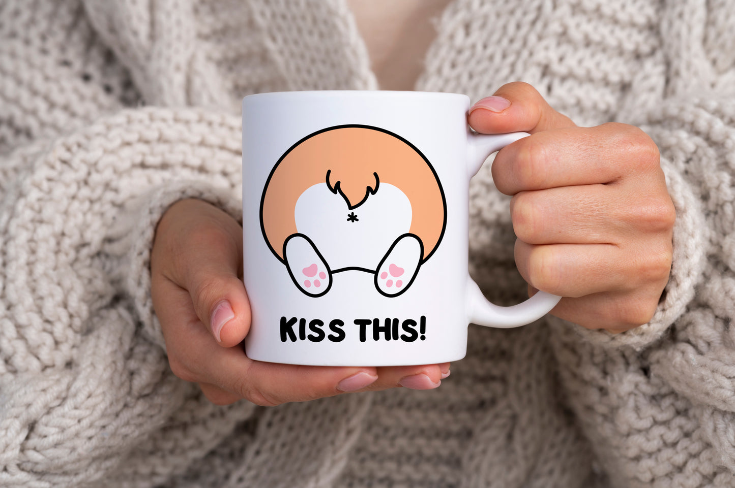Tasse personnalisée Kiss This Corgi