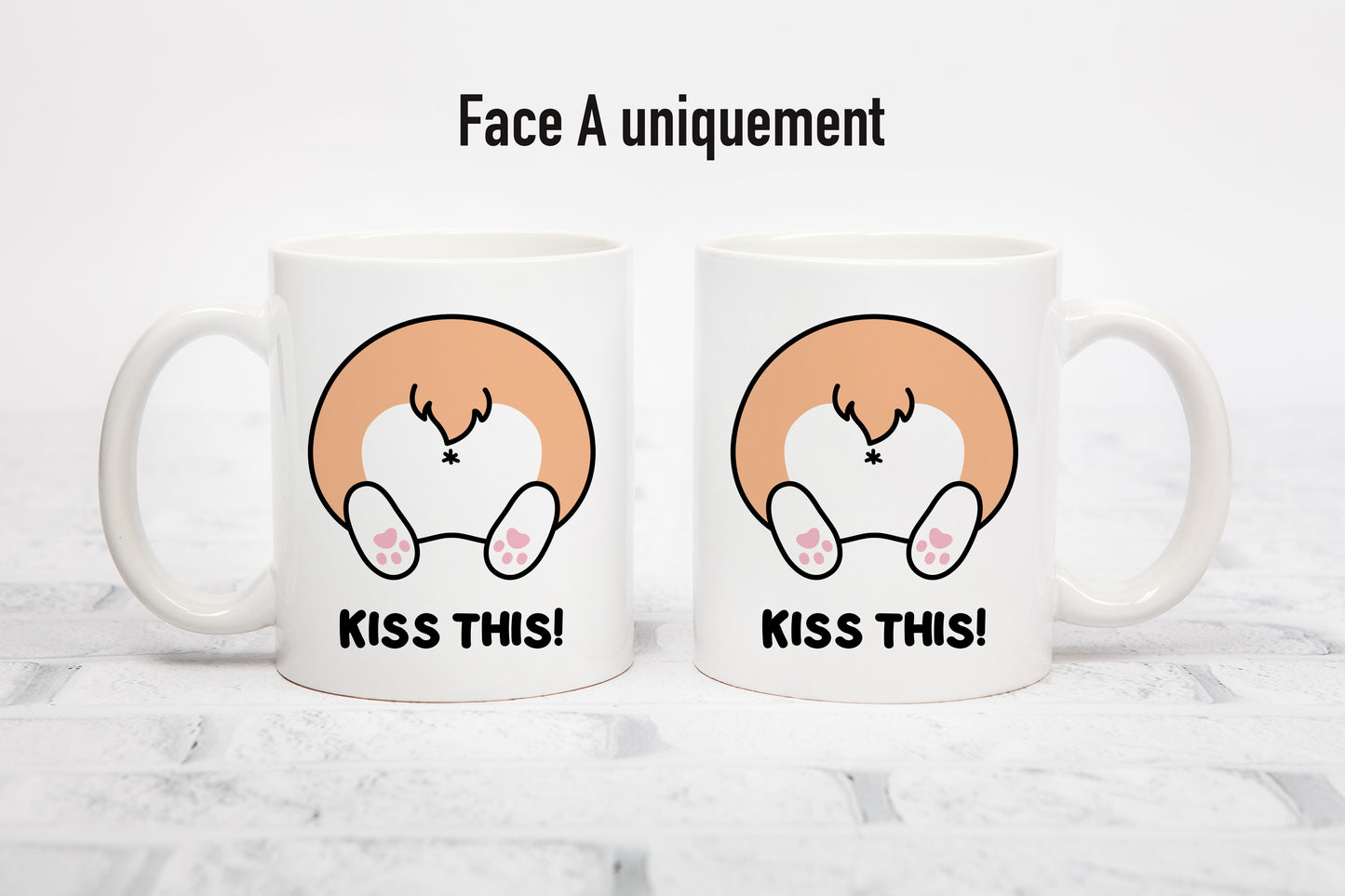 Tasse personnalisée Kiss This Corgi