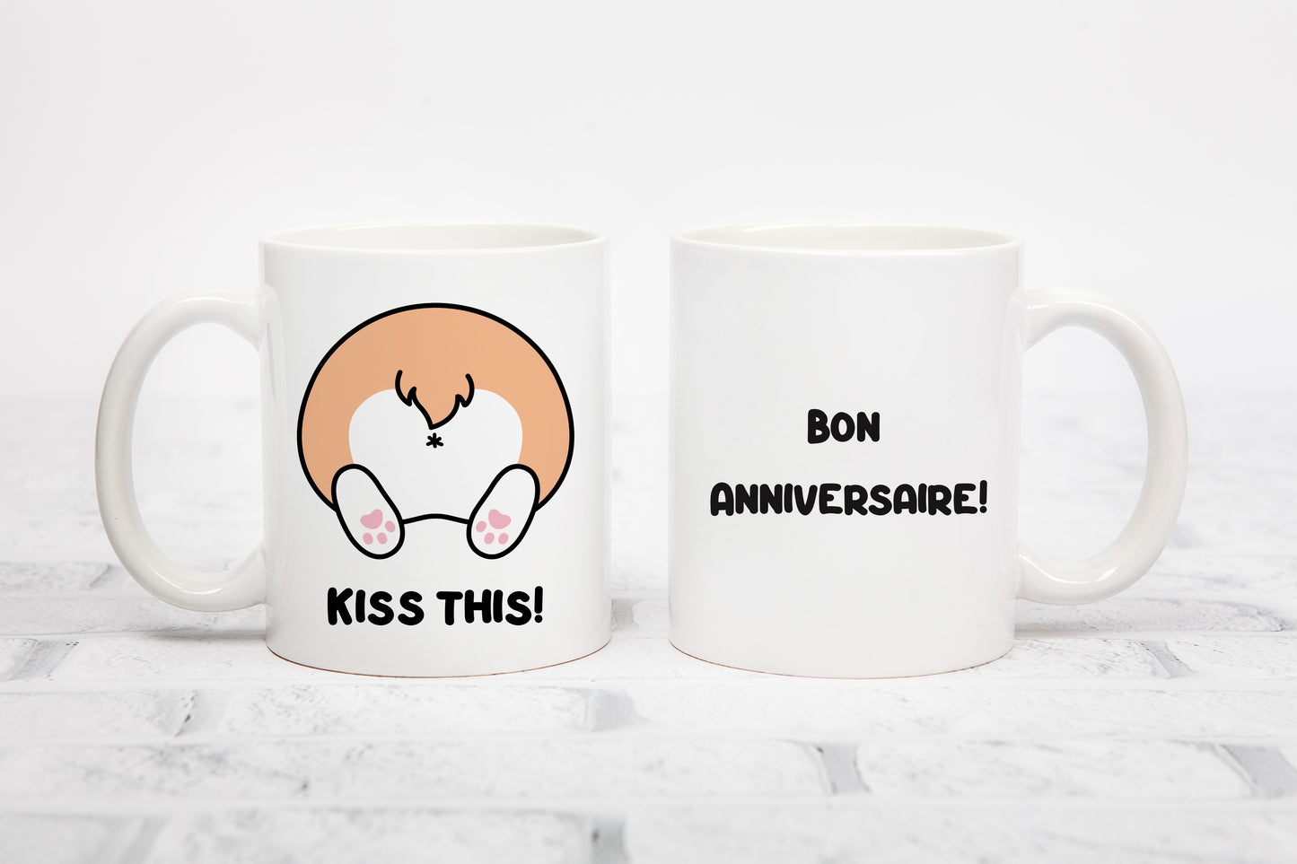 Tasse personnalisée Kiss This Corgi