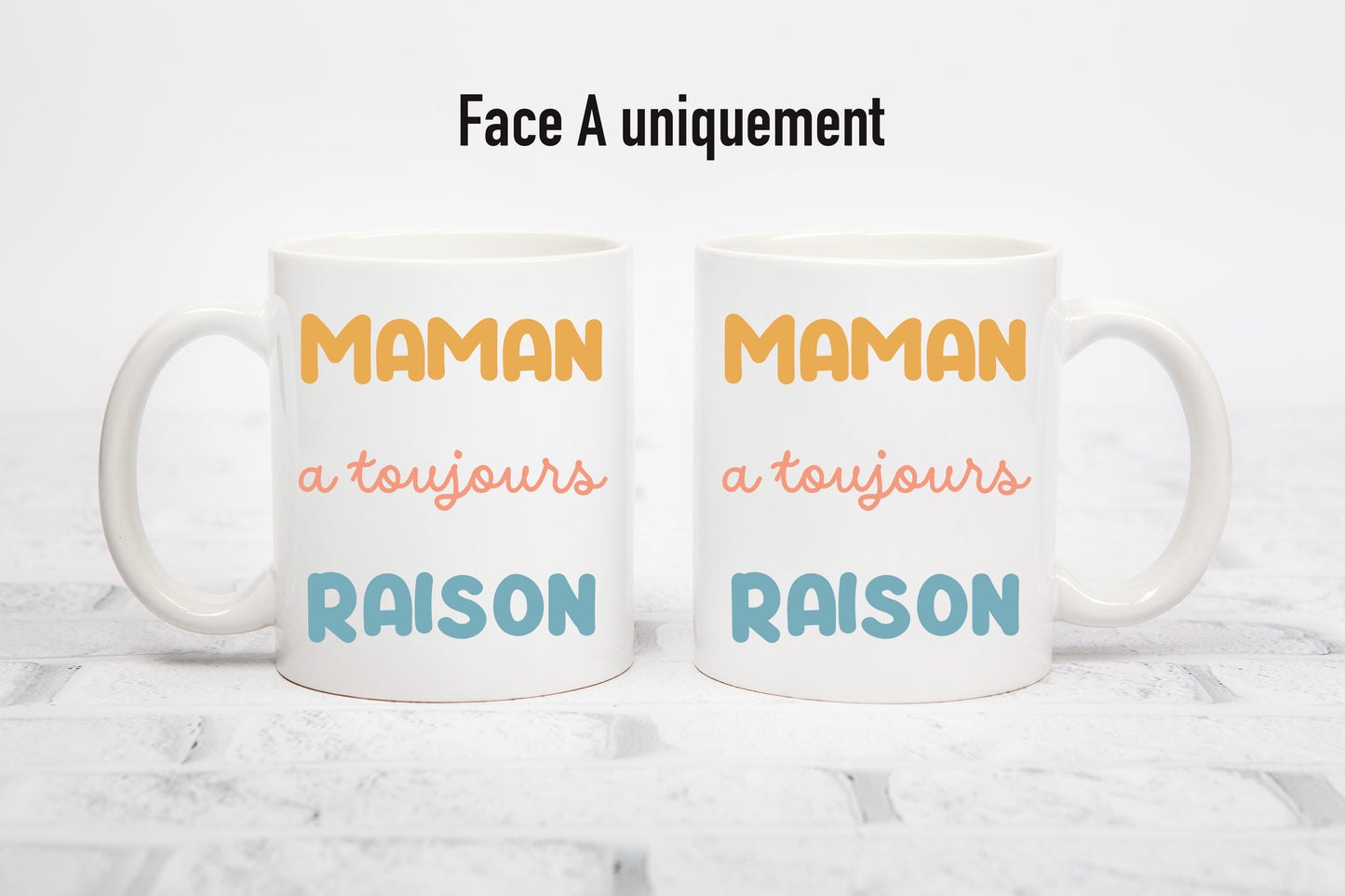 Mug personnalisé Maman a toujours raison
