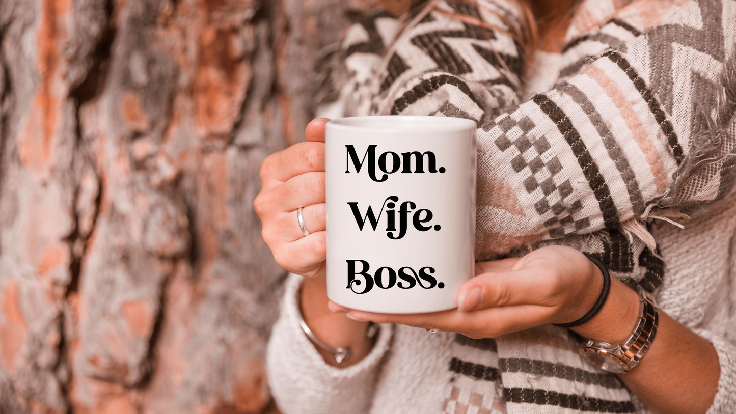 Tasse personnalisée Mom Wife Boss