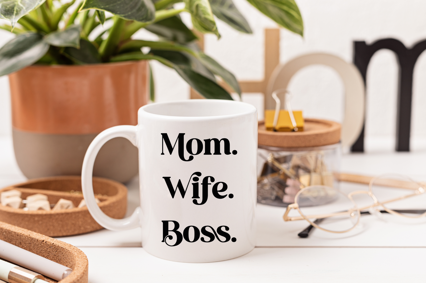 Tasse personnalisée Mom Wife Boss