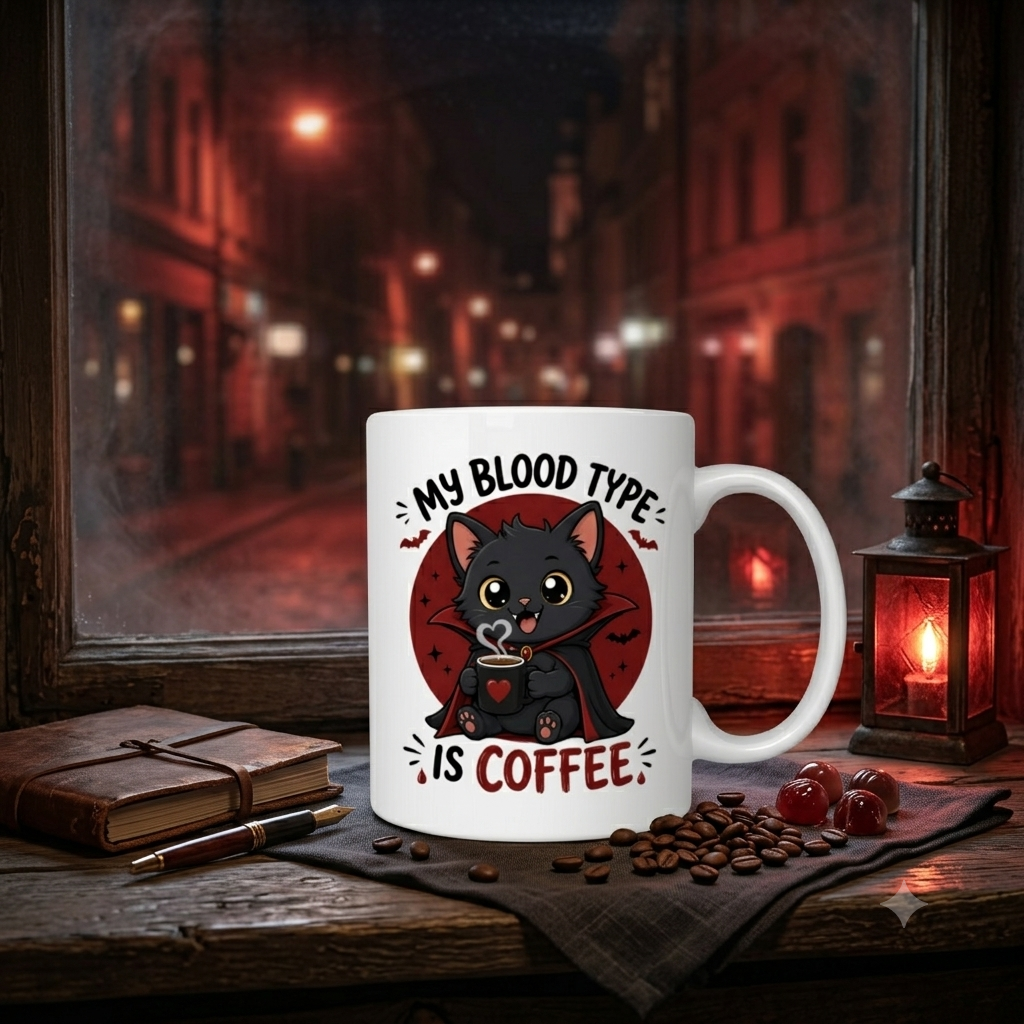 Tasse personnalisée My Blood Type is Coffee