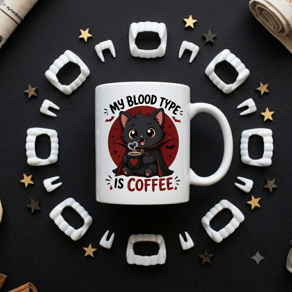Tasse personnalisée My Blood Type is Coffee