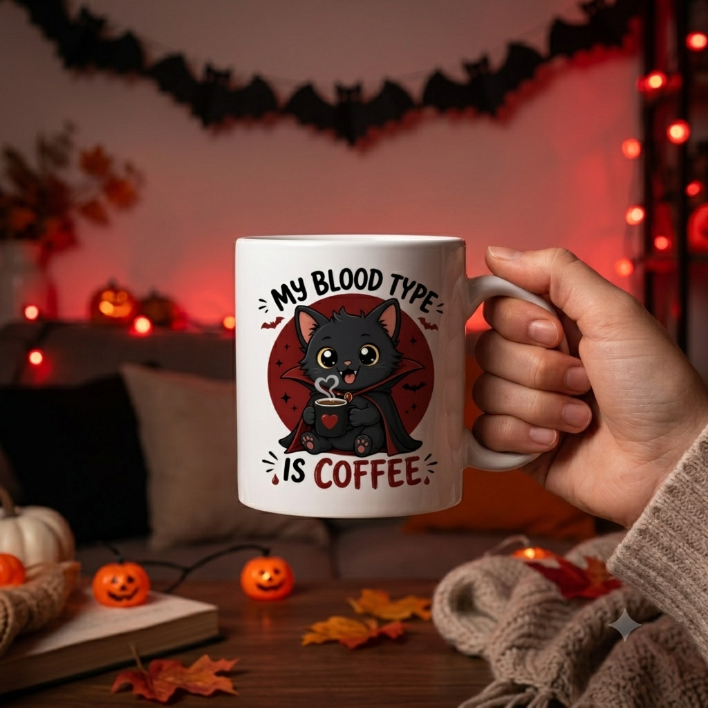 Tasse personnalisée My Blood Type is Coffee