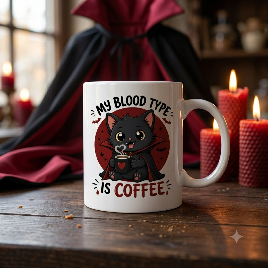Tasse personnalisée My Blood Type is Coffee