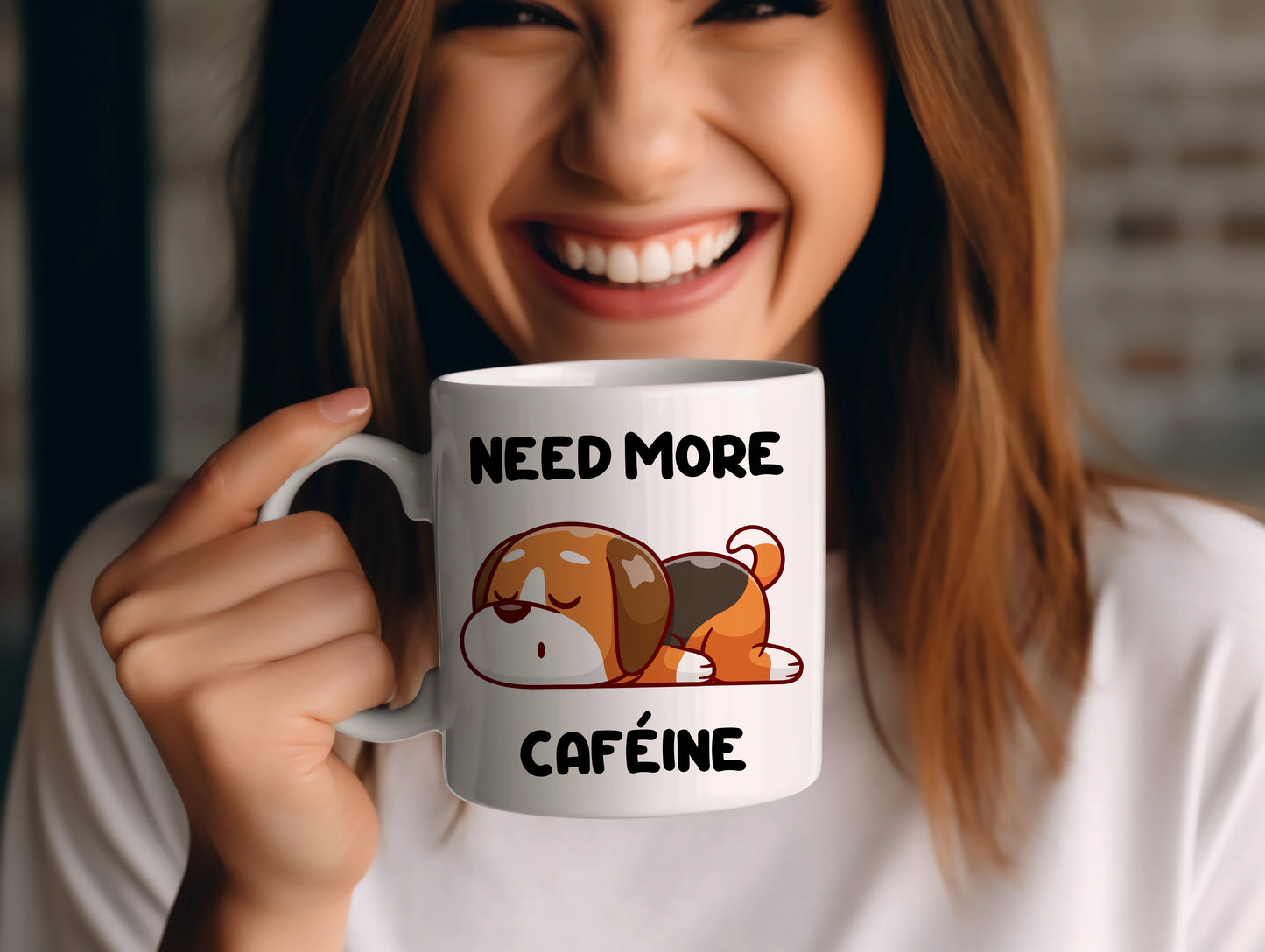 Tasse personnalisée Need More Cafeine