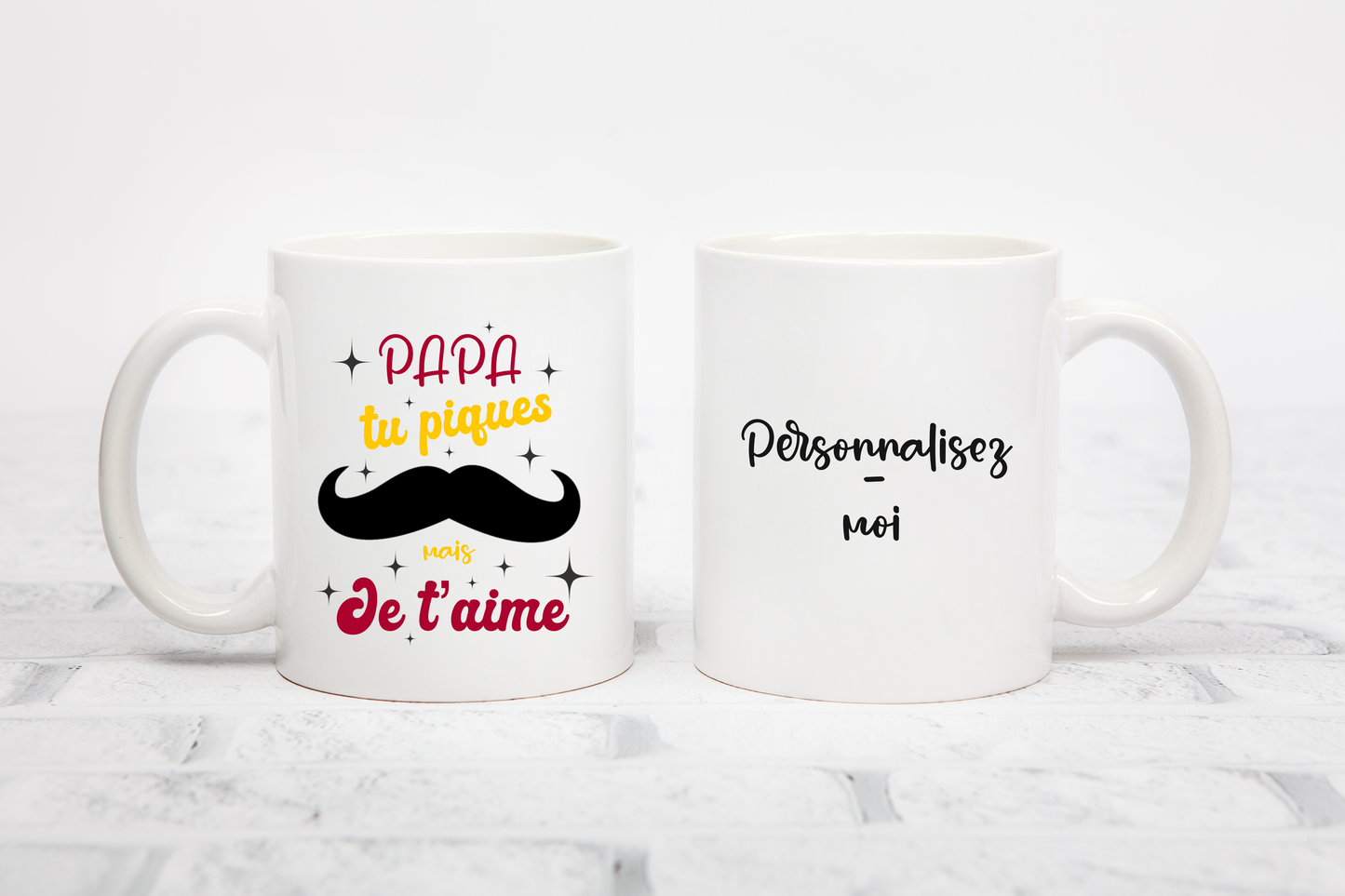 Tasse personnalisée Papa tu piques