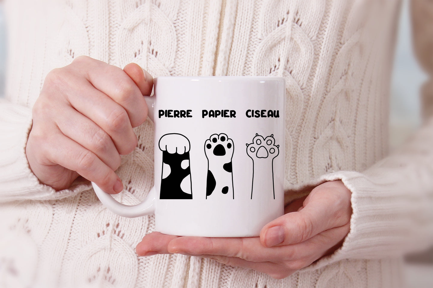 Tasse personnalisée Pierre Papier Ciseau