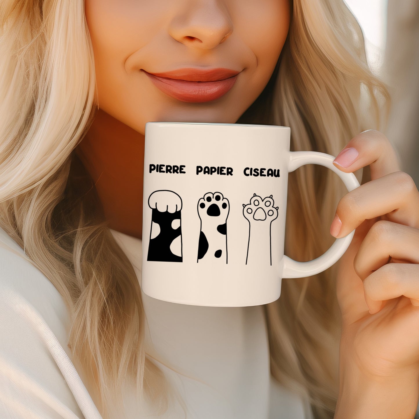 Tasse personnalisée Pierre Papier Ciseau