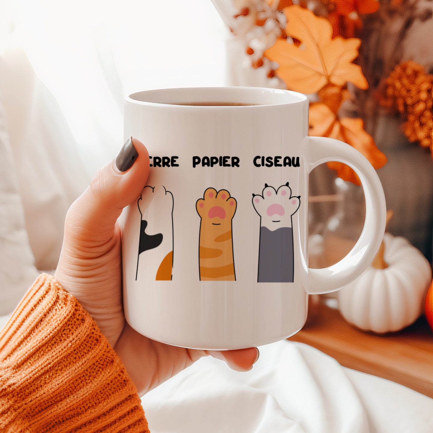 Tasse personnalisée Pierre Papier Ciseau