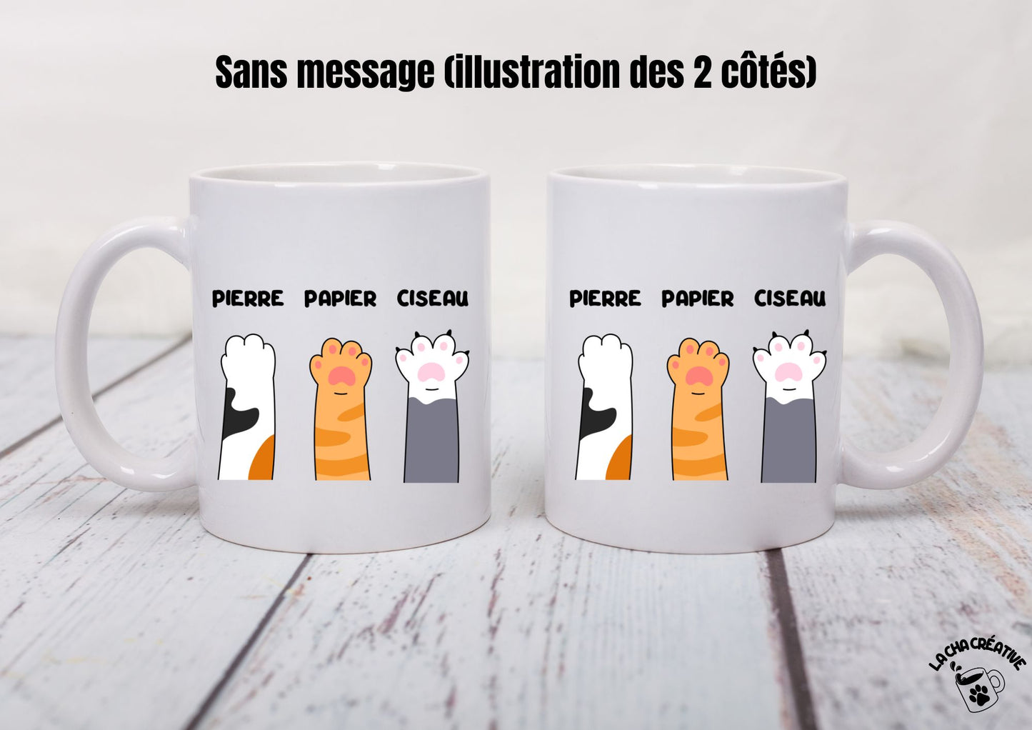 Tasse personnalisée Pierre Papier Ciseau
