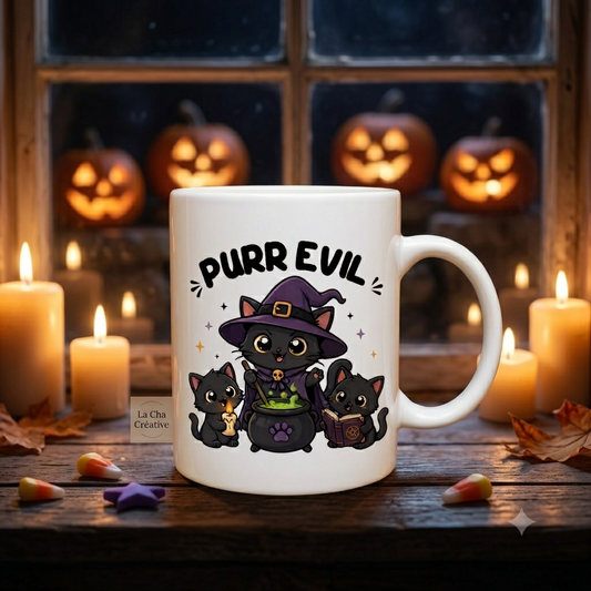 Tasse personnalisée Purr Evil