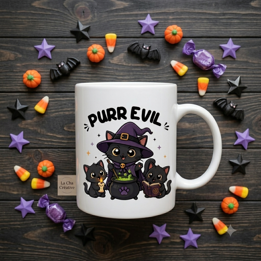 Tasse personnalisée Purr Evil