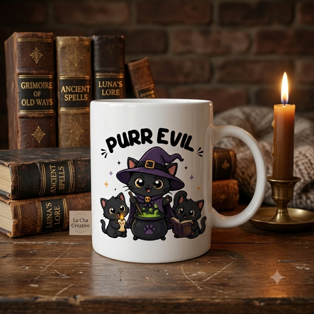 Tasse personnalisée Purr Evil