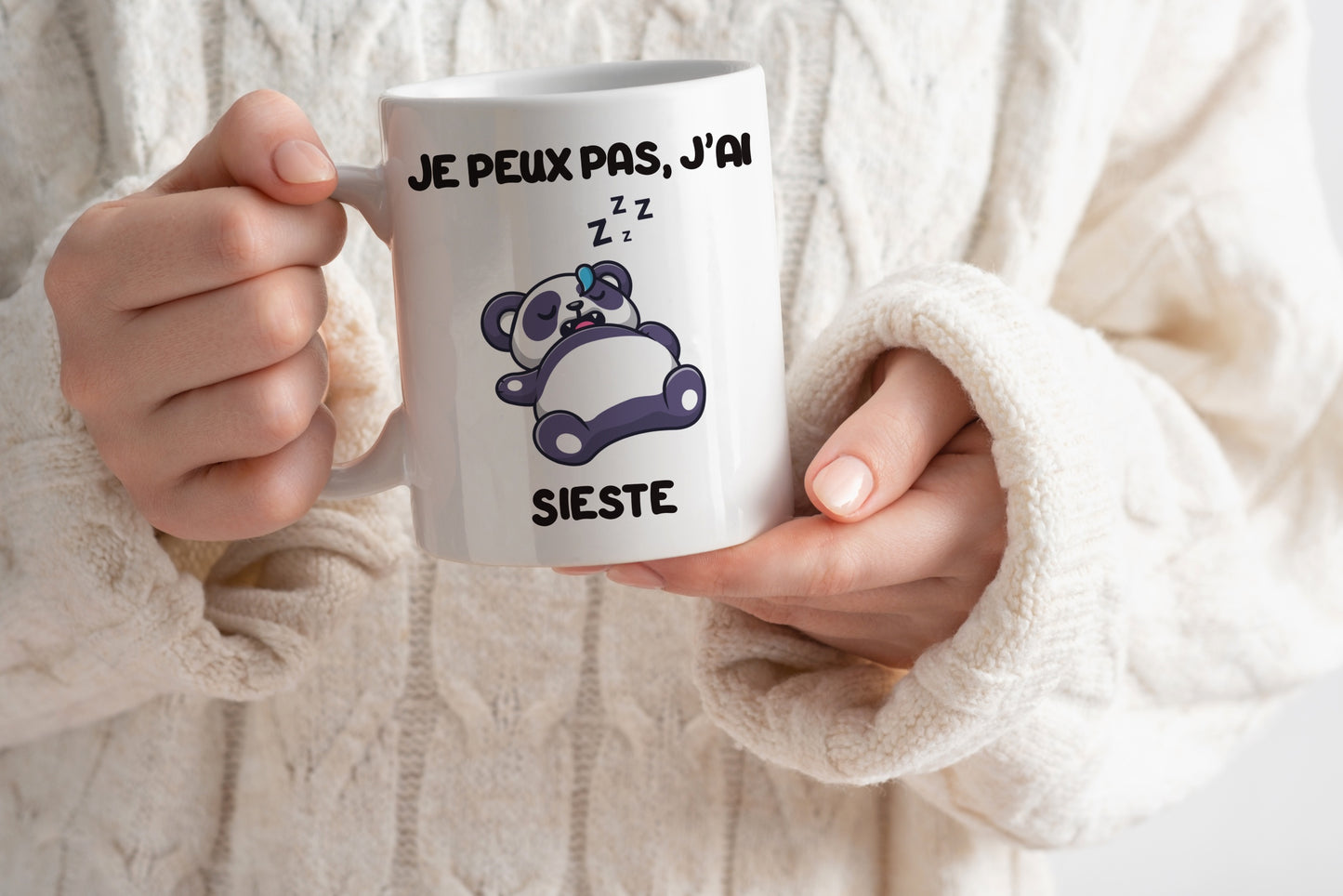 Tasse personnalisée Je peux pas, J'ai sieste Panda