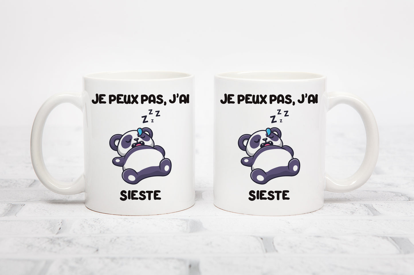 Tasse personnalisée Je peux pas, J'ai sieste Panda