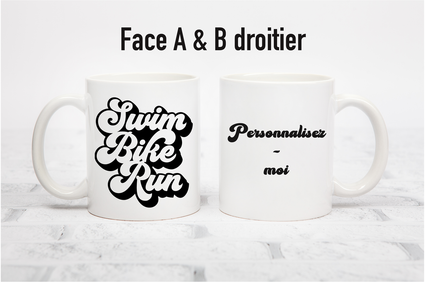 Tasse personnalisée Swim Bike Run