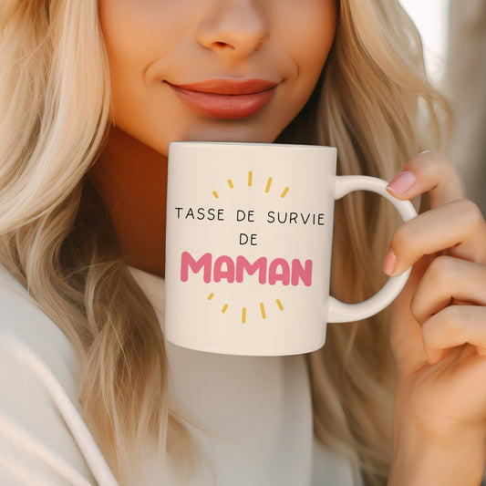 Mug personnalisé Tasse de survie de Maman
