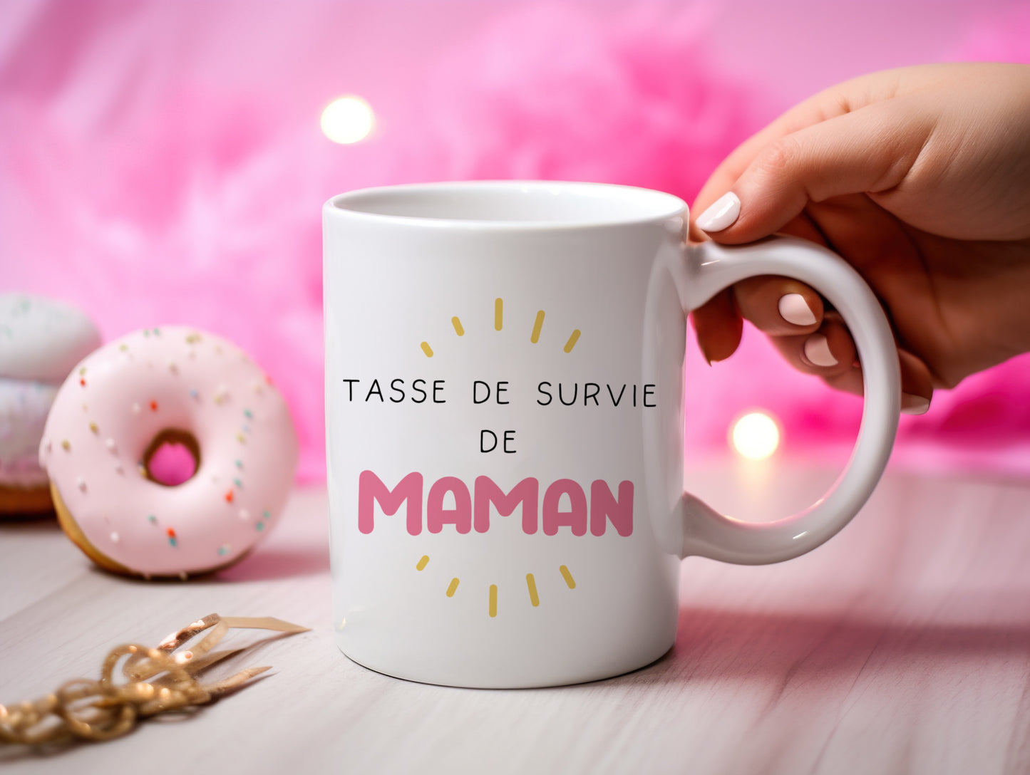 Mug personnalisé Tasse de survie de Maman