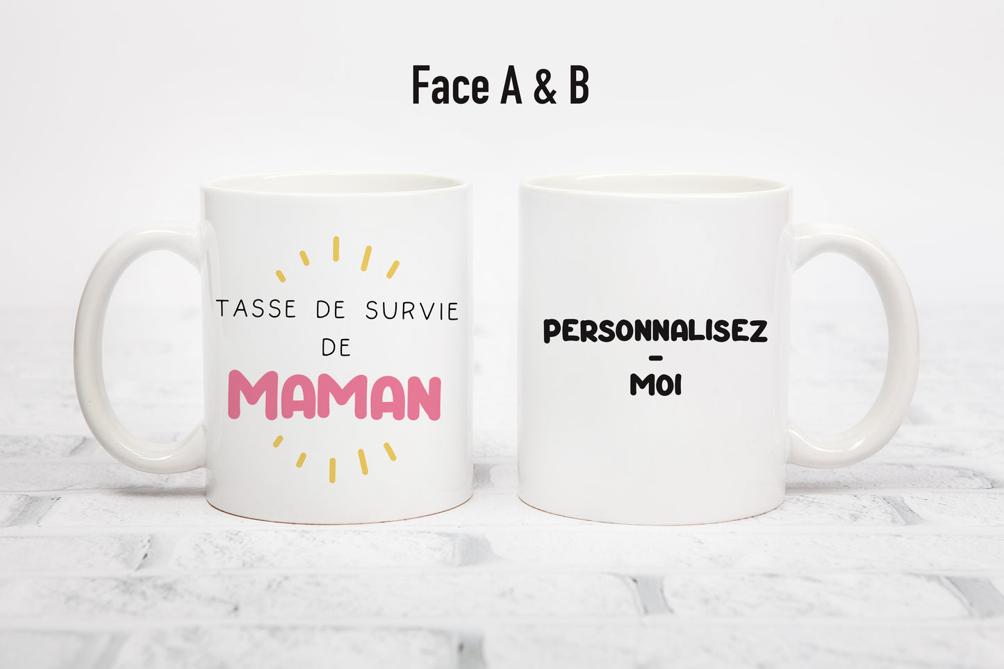 Mug personnalisé Tasse de survie de Maman
